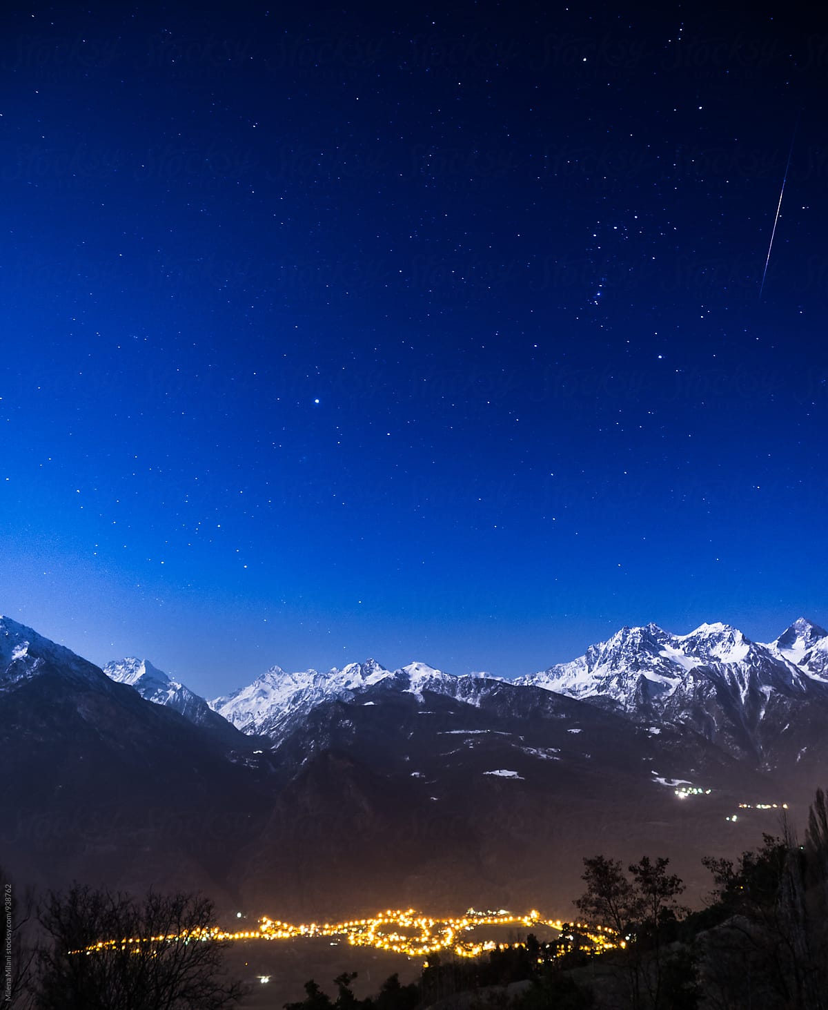 Night sky in the Alps