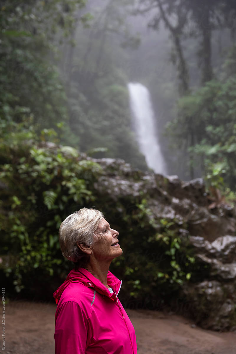 Senior Citizen Hiking in Rainforest in Costa Rica