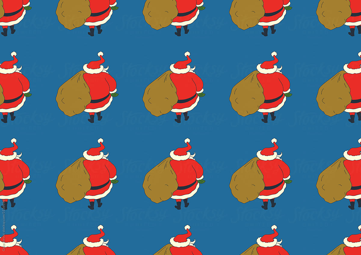 Santa Claus Pattern Illustration