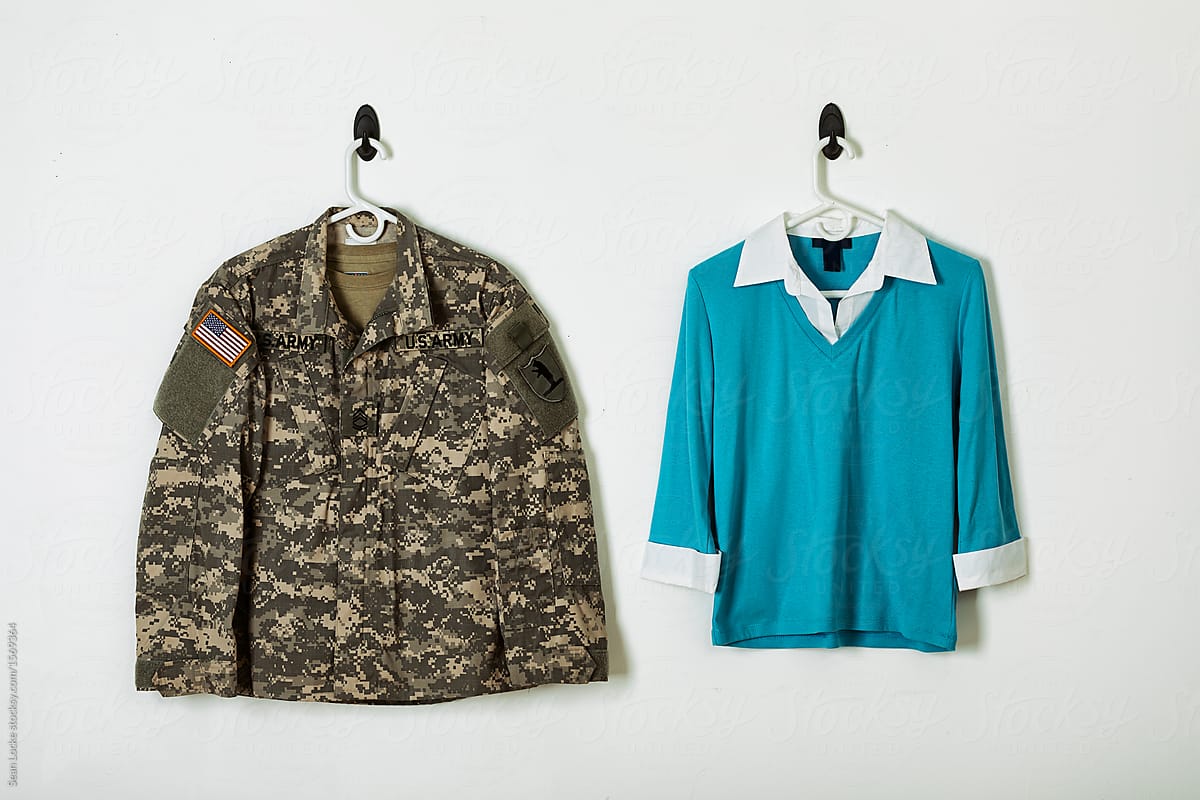 Women\'s Military Uniform With Civilian Blouse