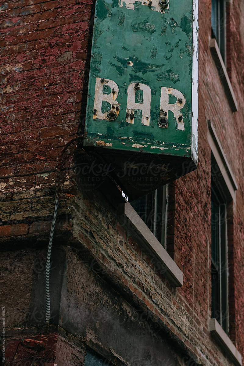 old rustic bar sign