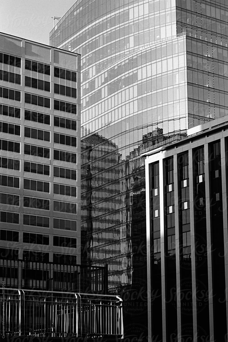 Light and shadow in a cluster of buildings