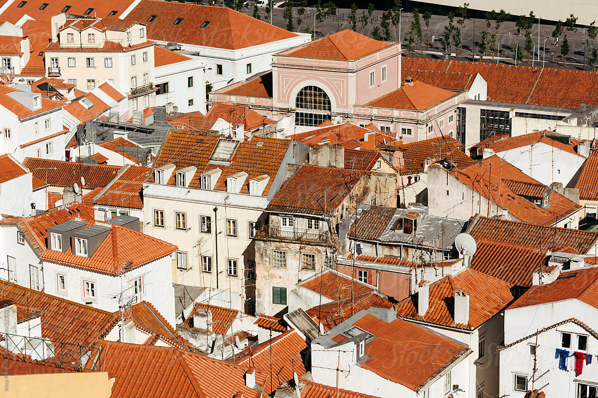 Horizontal architectural Portuguese background.