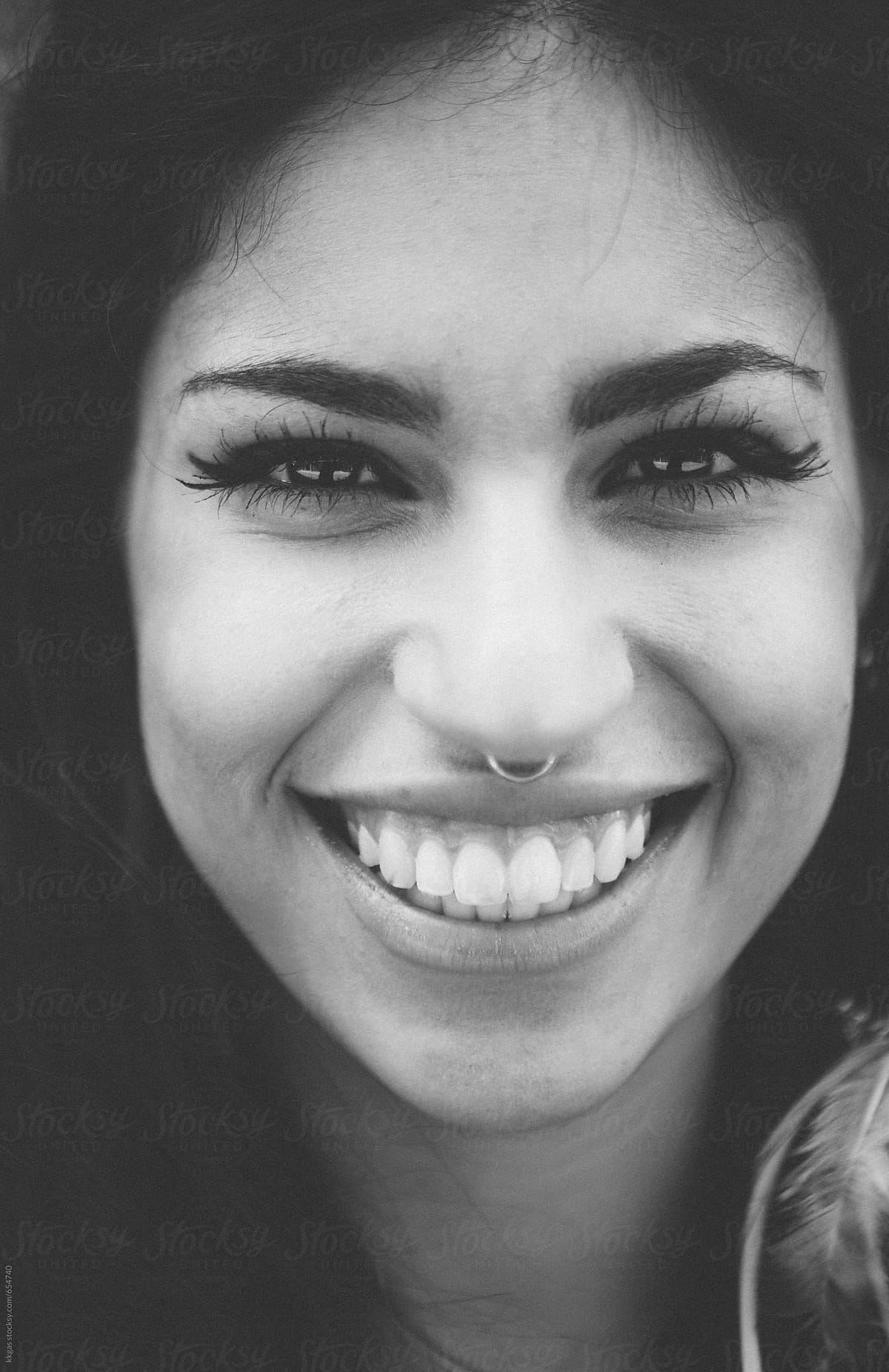 Portraits of a beautiful Persian woman smiling