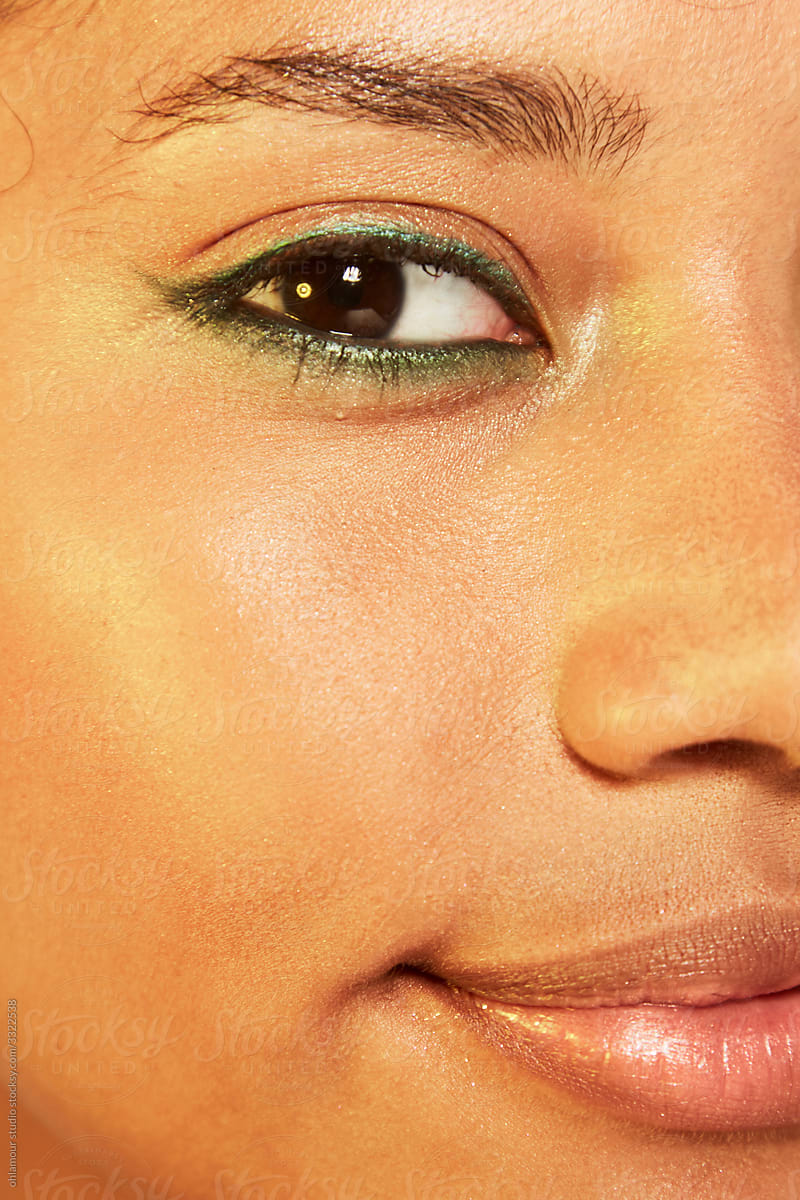 Closeup eye makeup