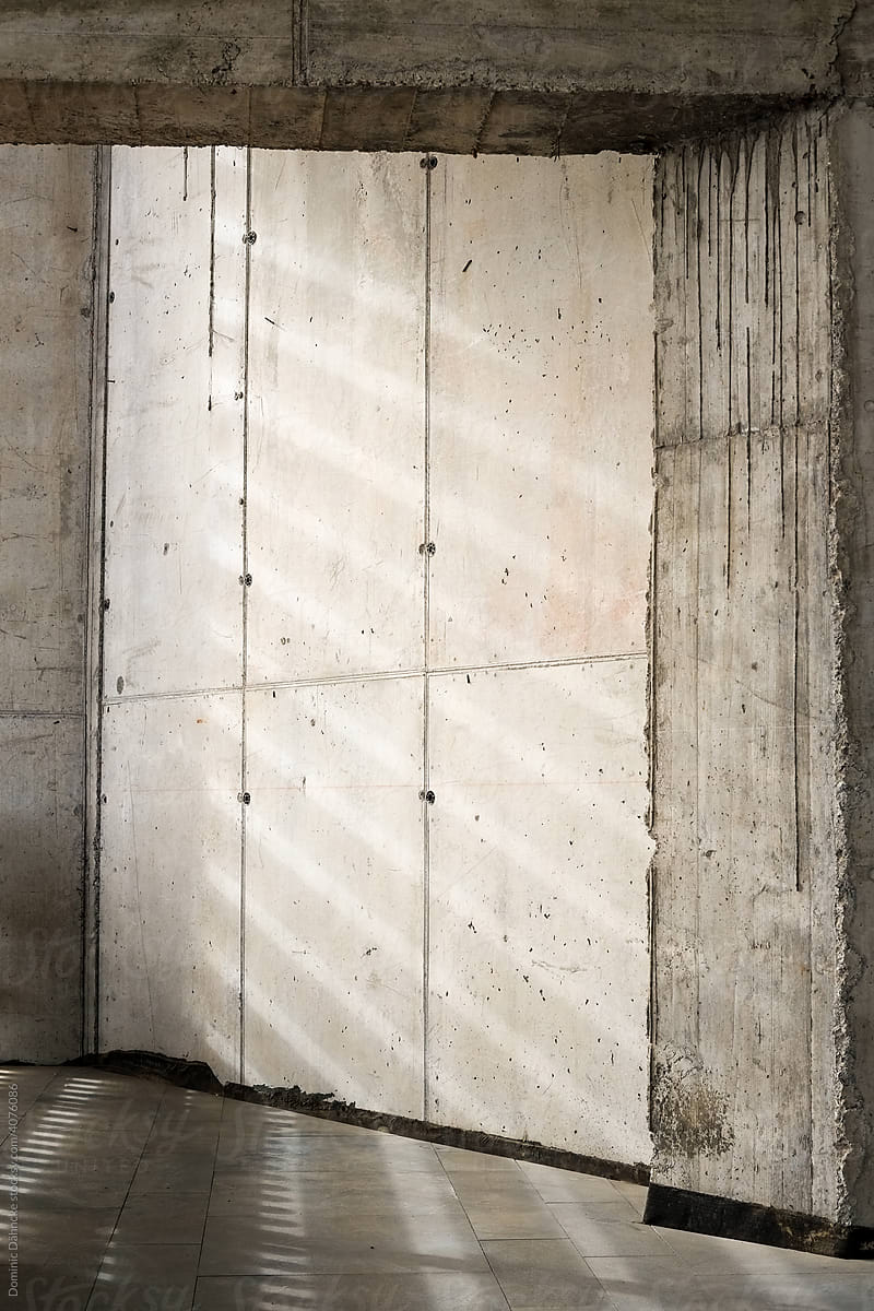 A reinforced concrete frame.