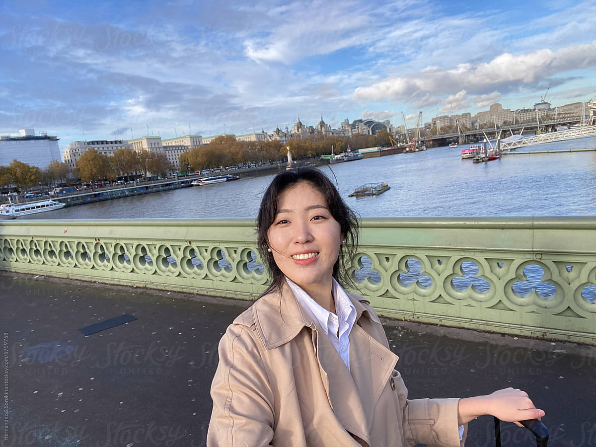 Korean Woman Selfie In London