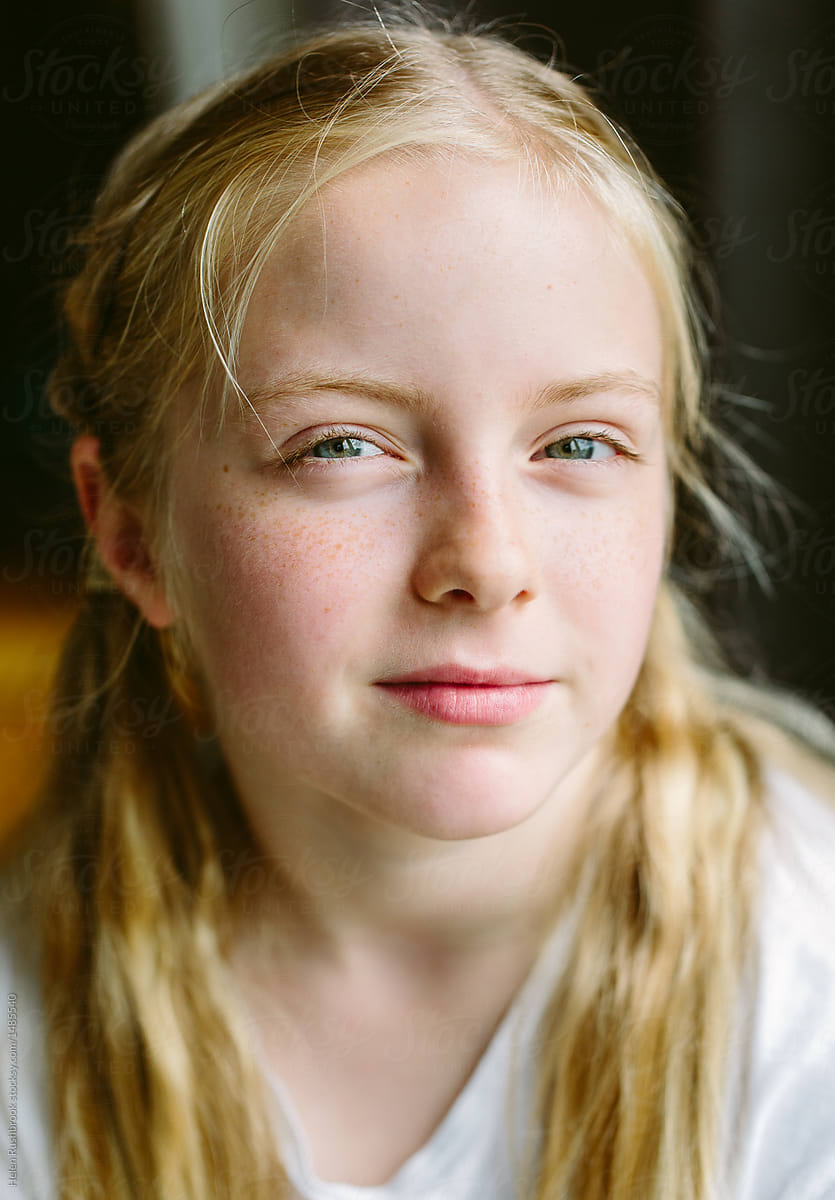 Strong Adolescent Girl By Helen Rushbrook Portrait Preteen