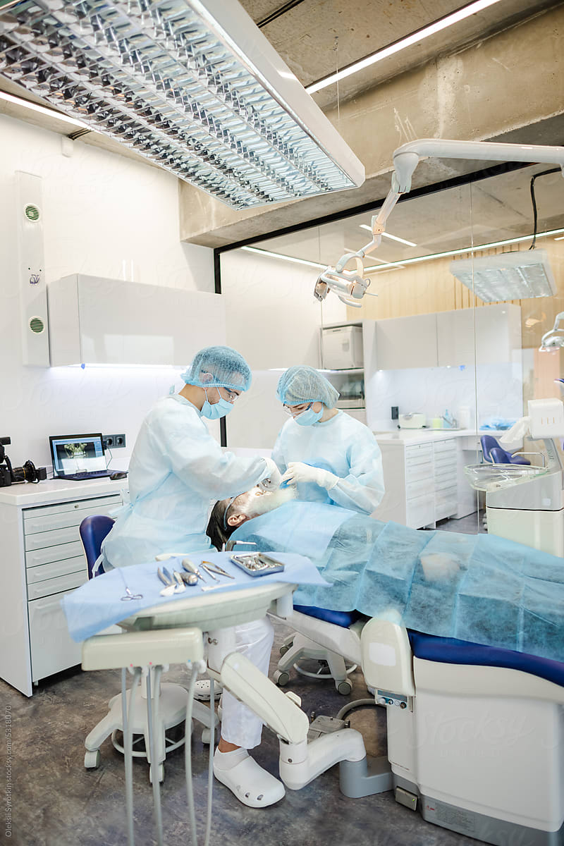 Surgery orthodontist odontology medical procedure team profession