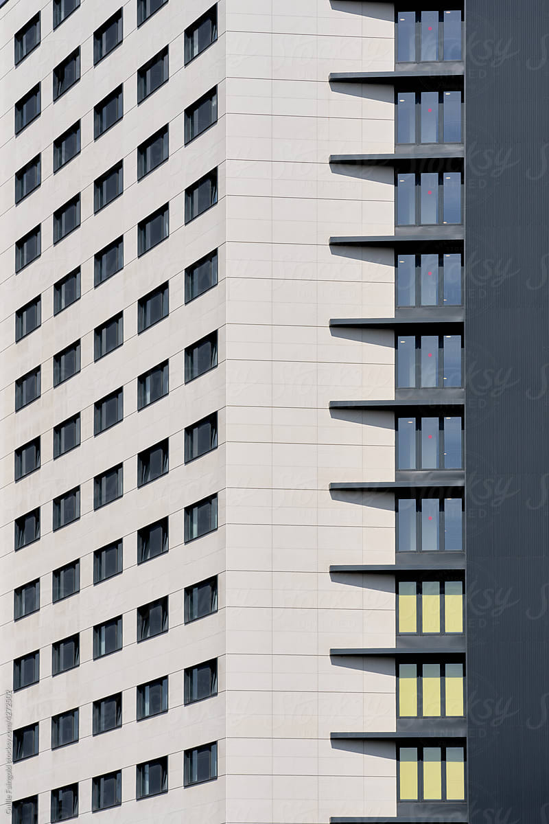 Facade design with windows