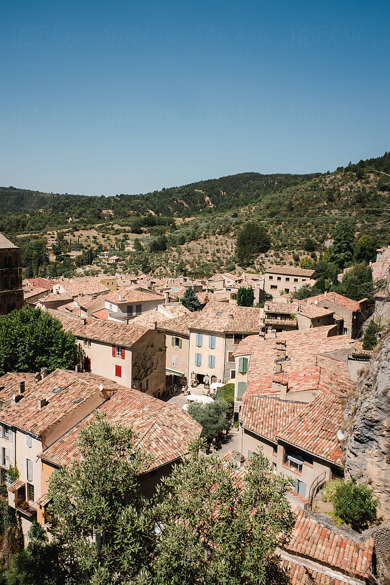 view of French village in Provence.