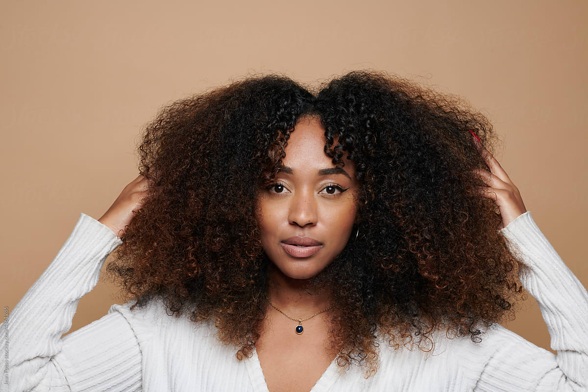 Black Curly Hair malagasy Woman