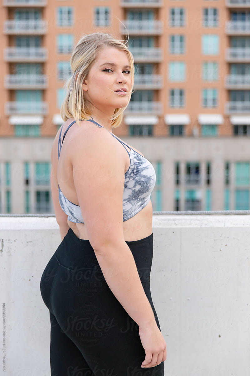 Healthy Athletic Real Size Woman In Sport Workout Clothing. by Stocksy  Contributor W2 Photography - Stocksy