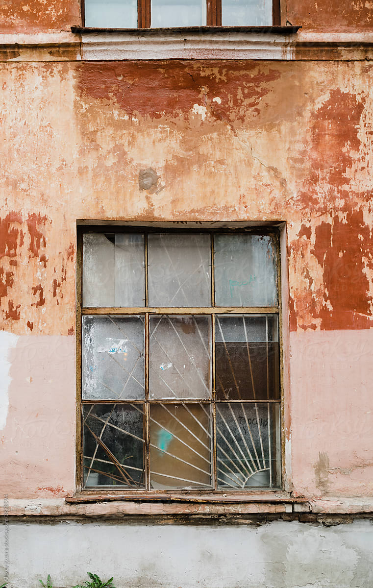 urban texture with old window
