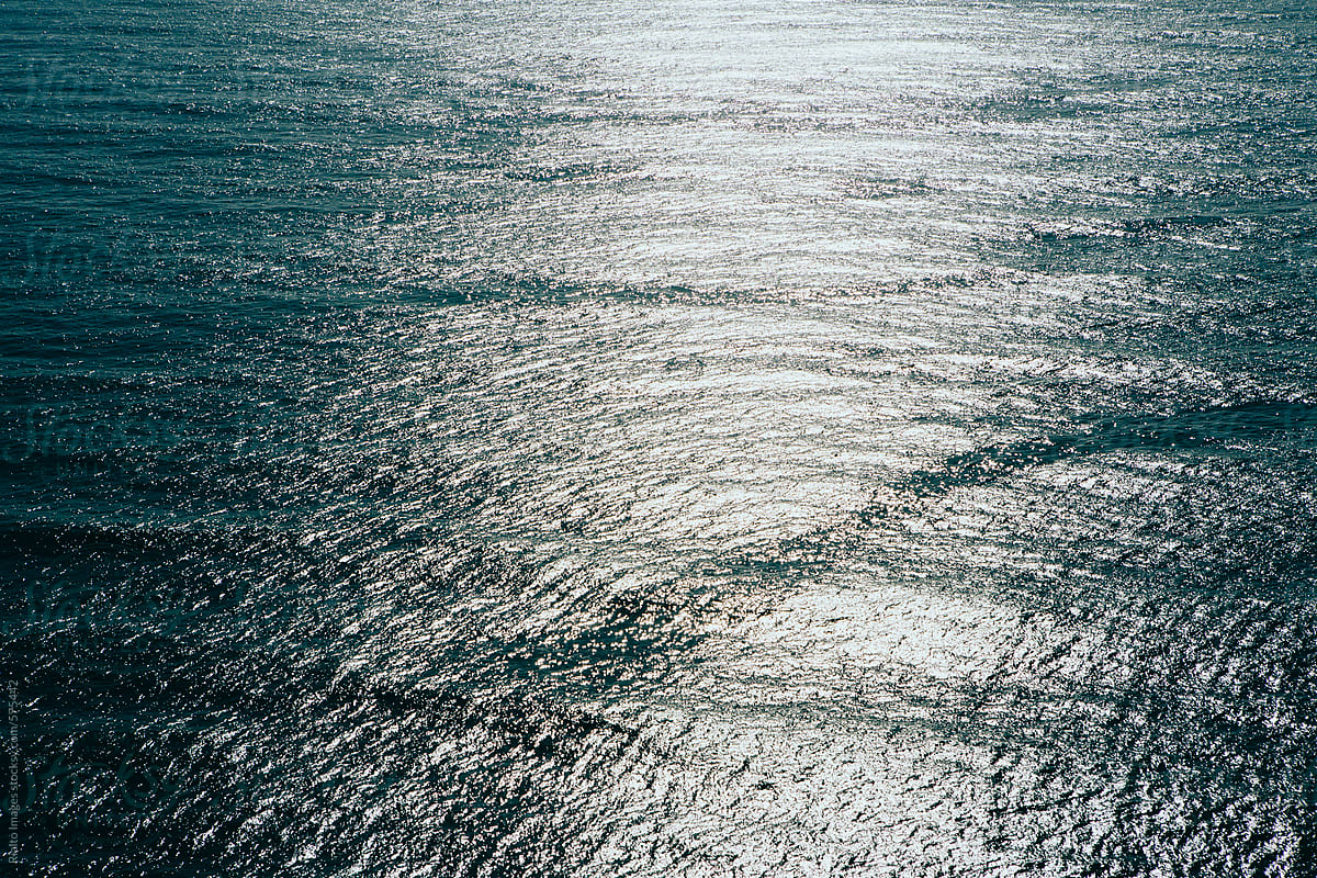 Detail of sunlight reflecting on ocean water