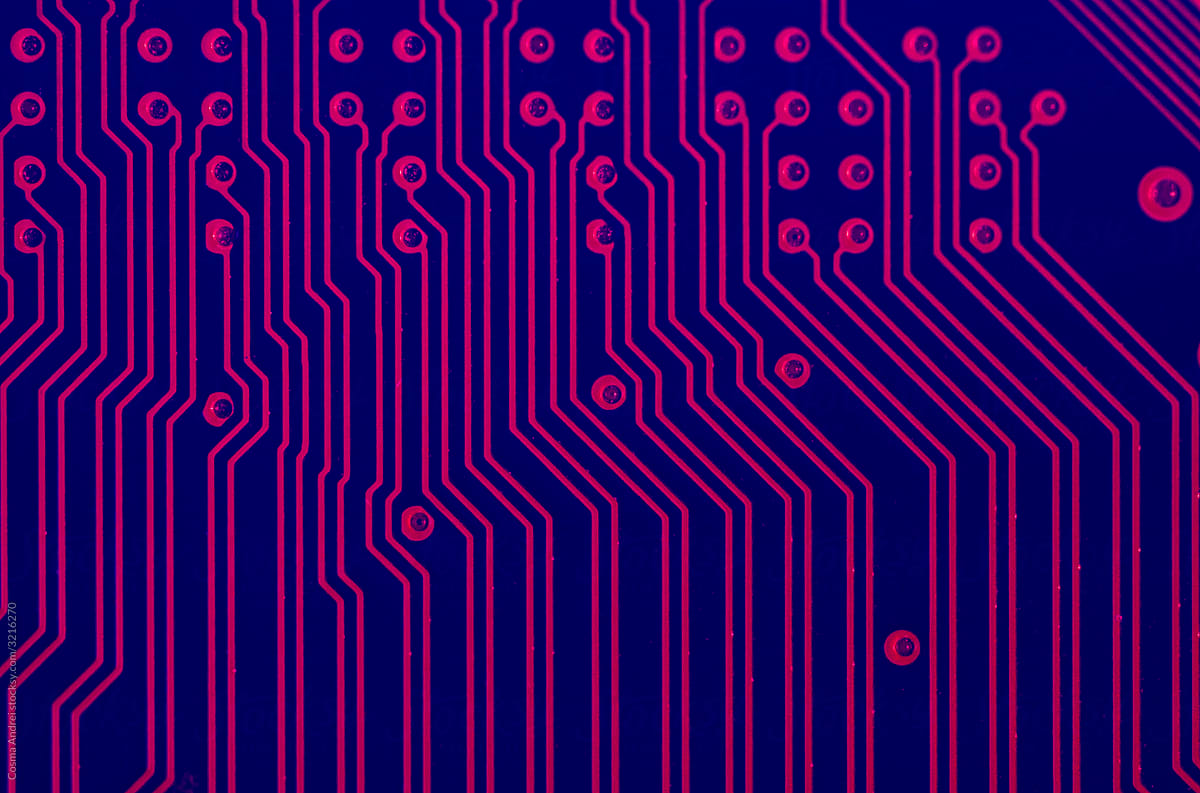 Violet circuit network background