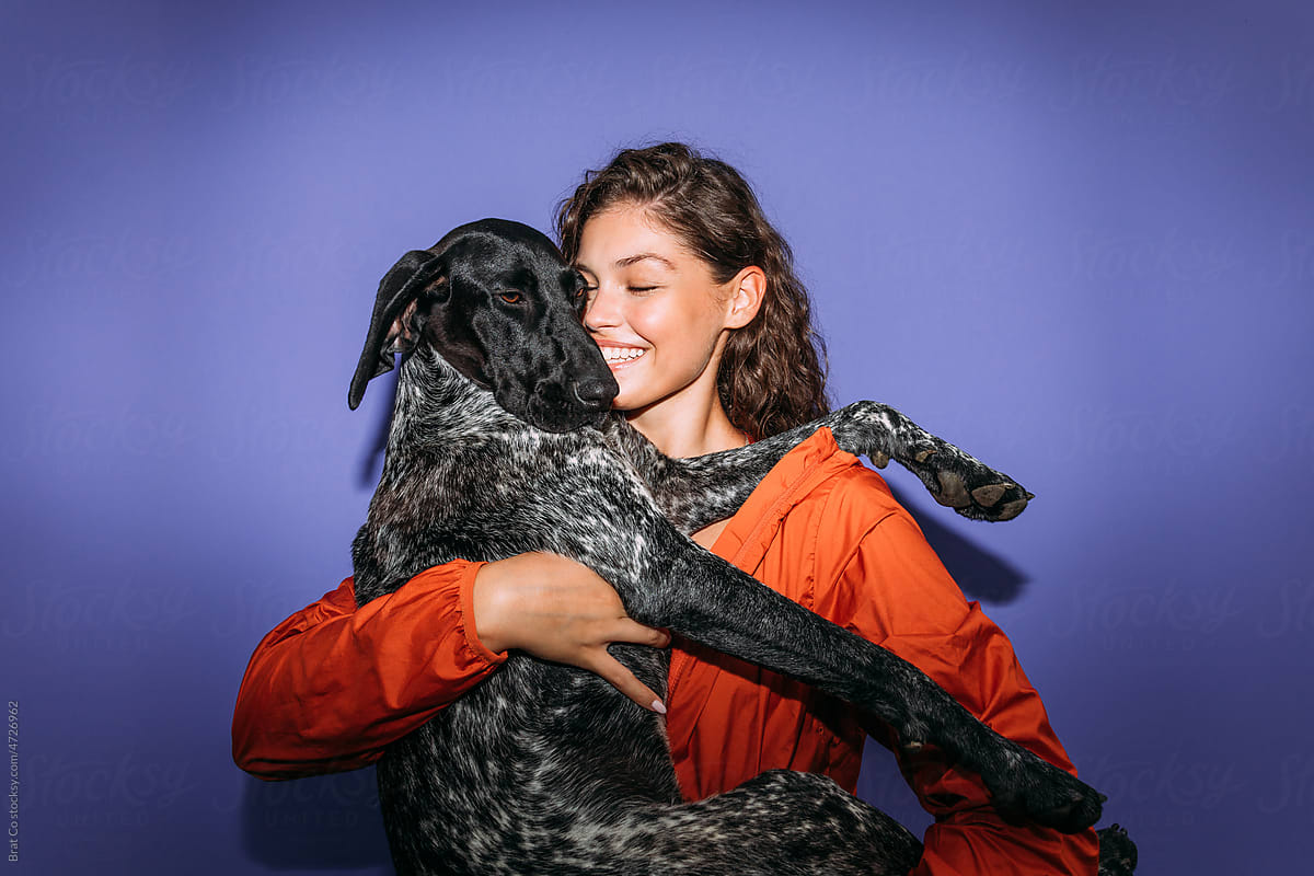 Woman and Dog Love