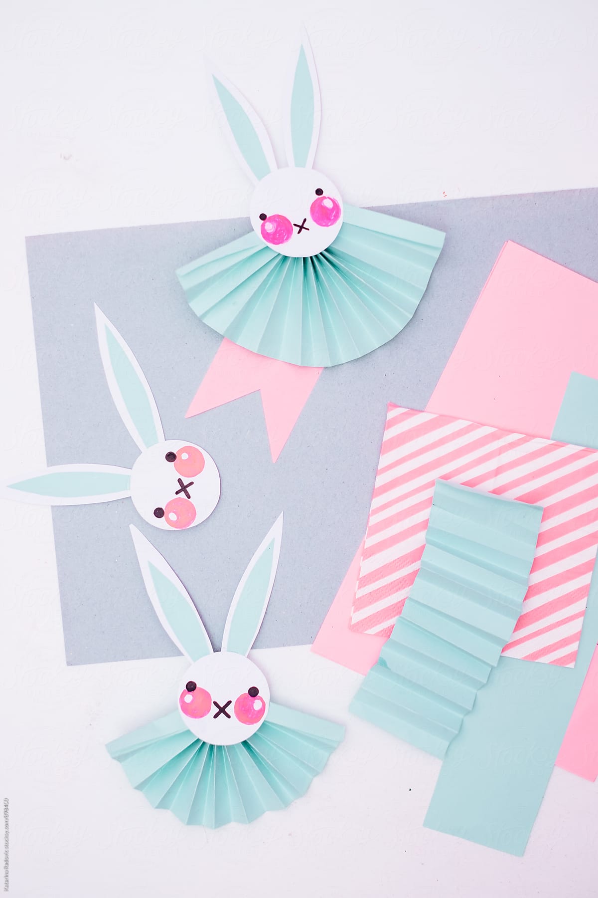Pastel Easter Bunnies Rosettes
