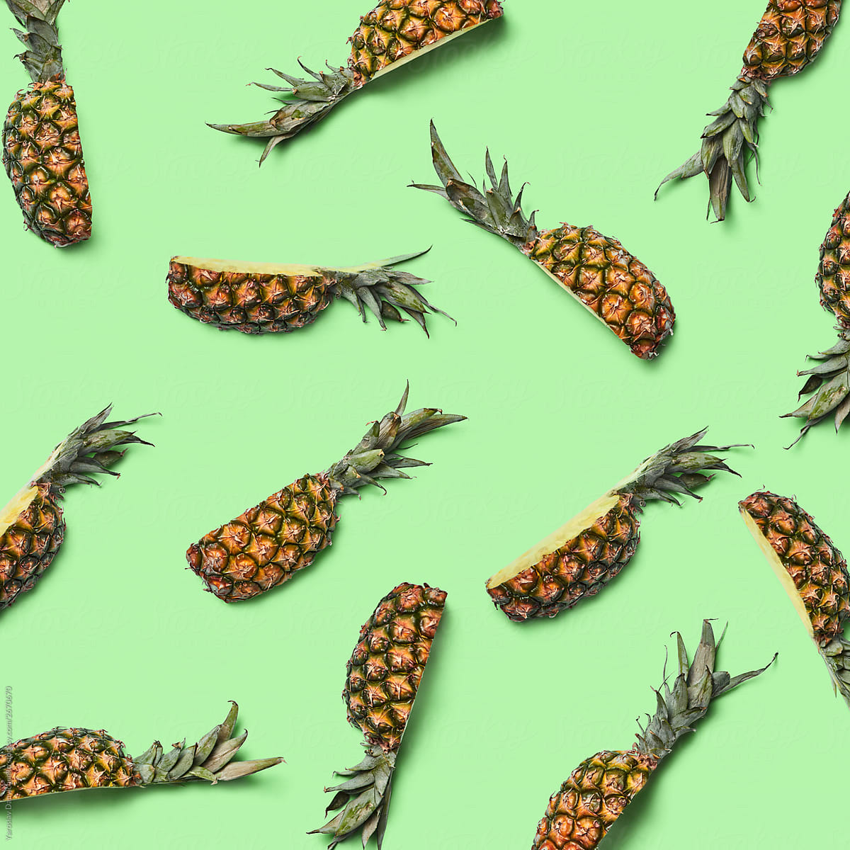 Tropical pattern of pineapples