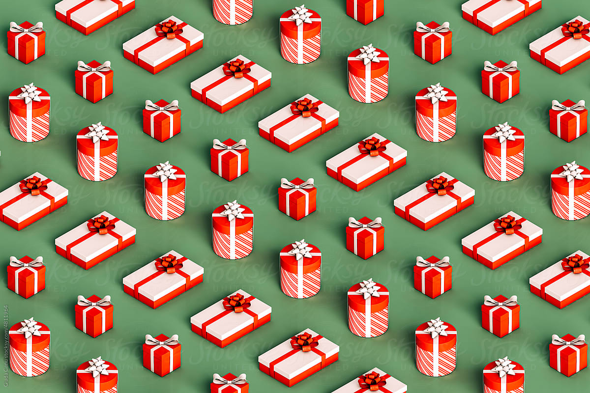 pattern of Christmas gifts