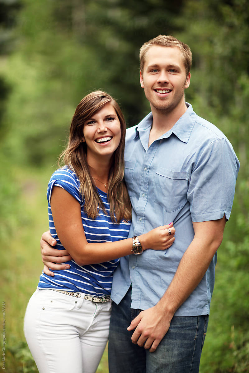 Portrait of Multiethnic Couple Embracing