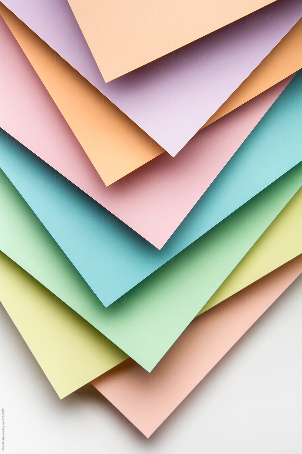 Colorful triangle paper background