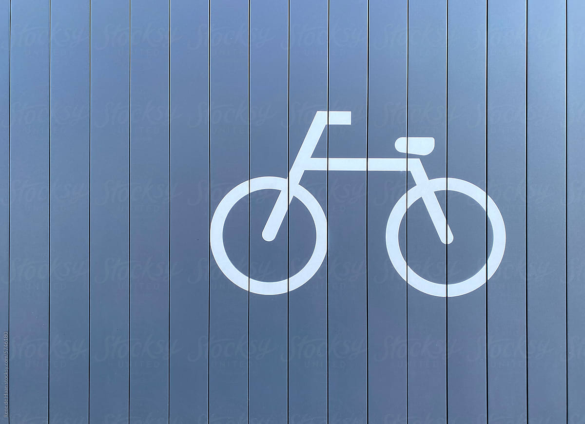 bicycle symbol on wall