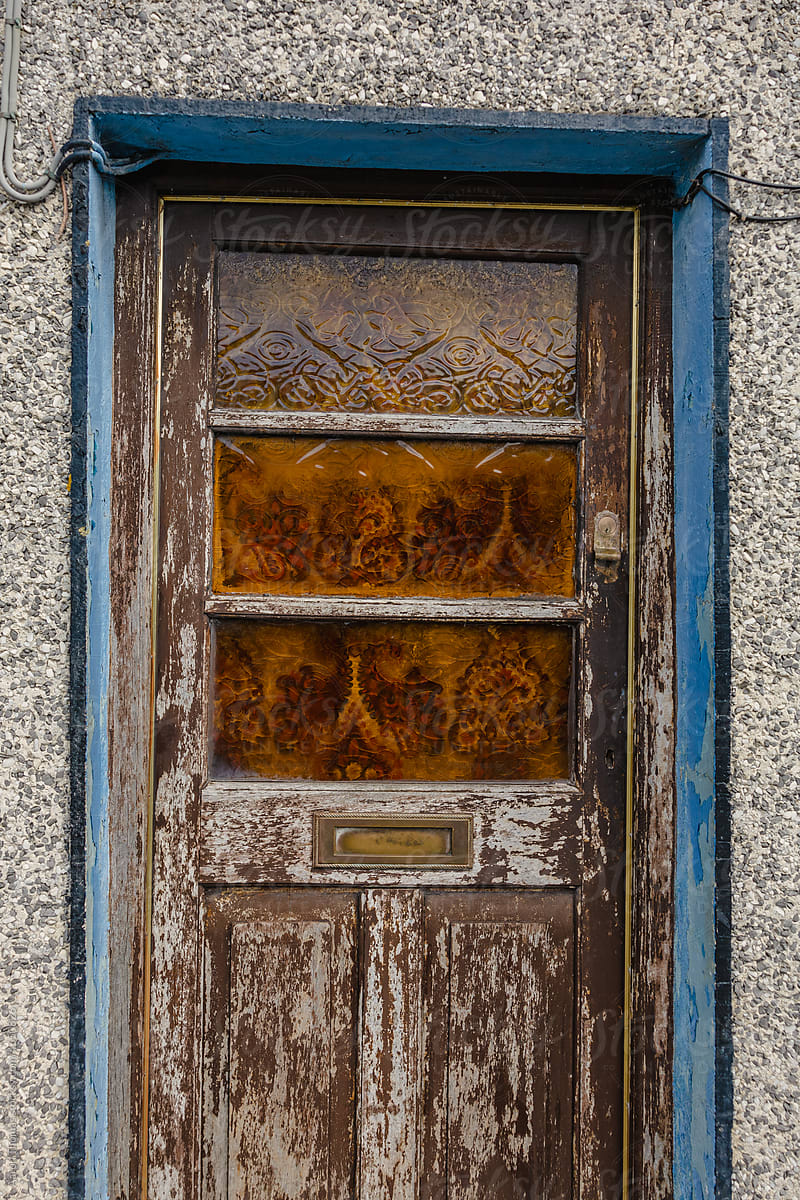 Historic brown door