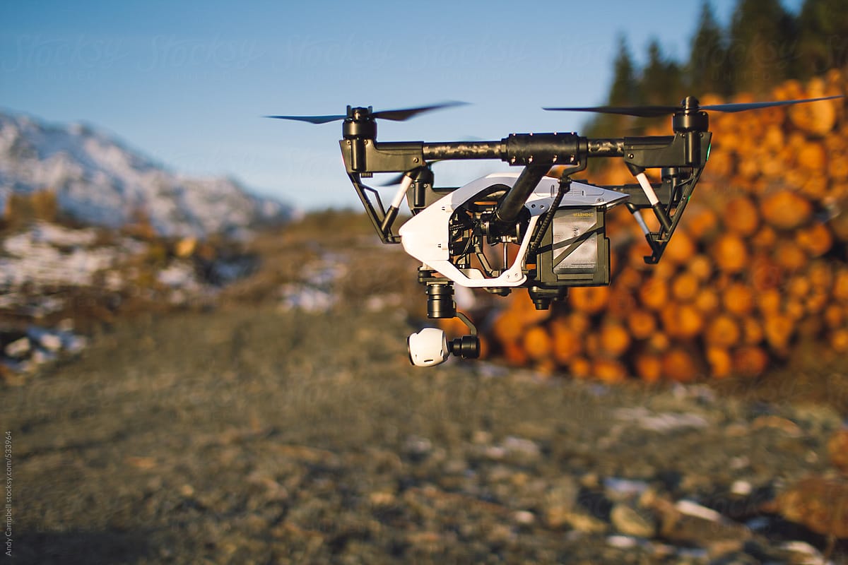 A modern radio-controlled photography drone