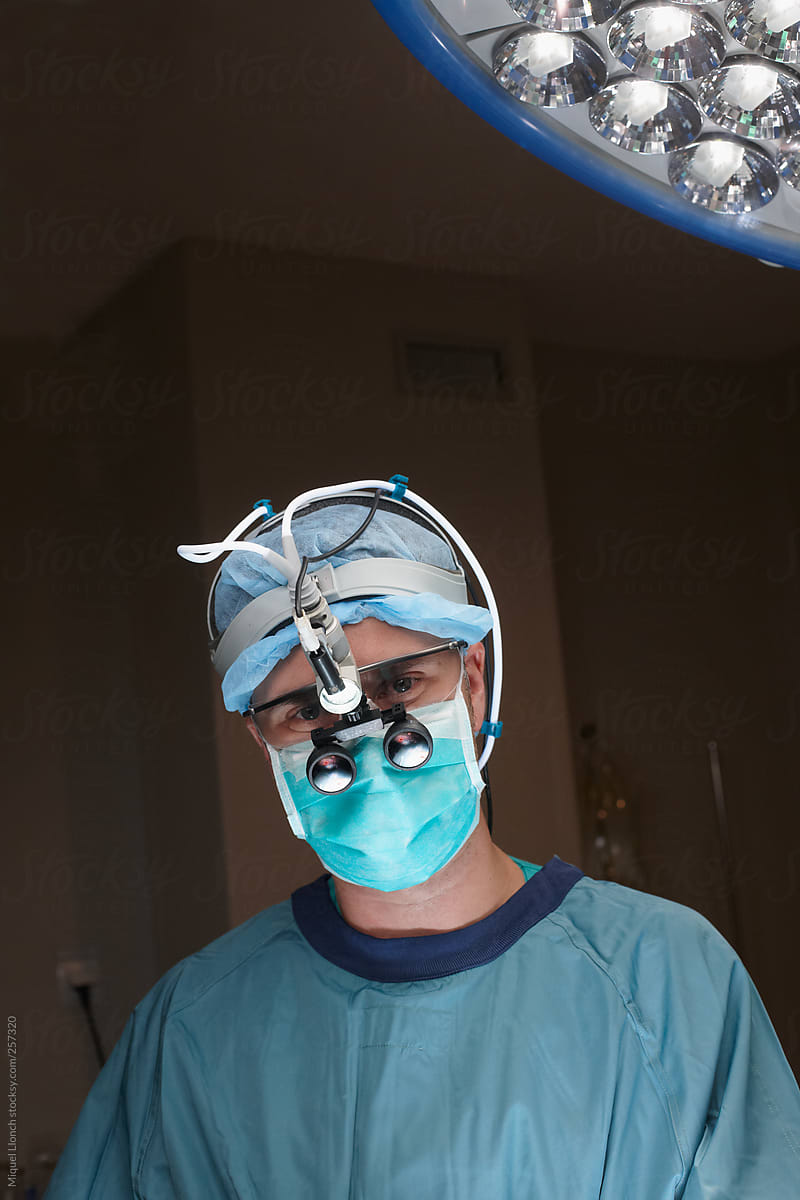 Portrait of a surgeon with vision system technology