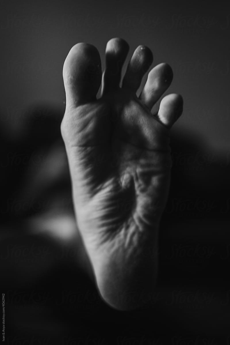 Abstract Moody Human Foot Portrait