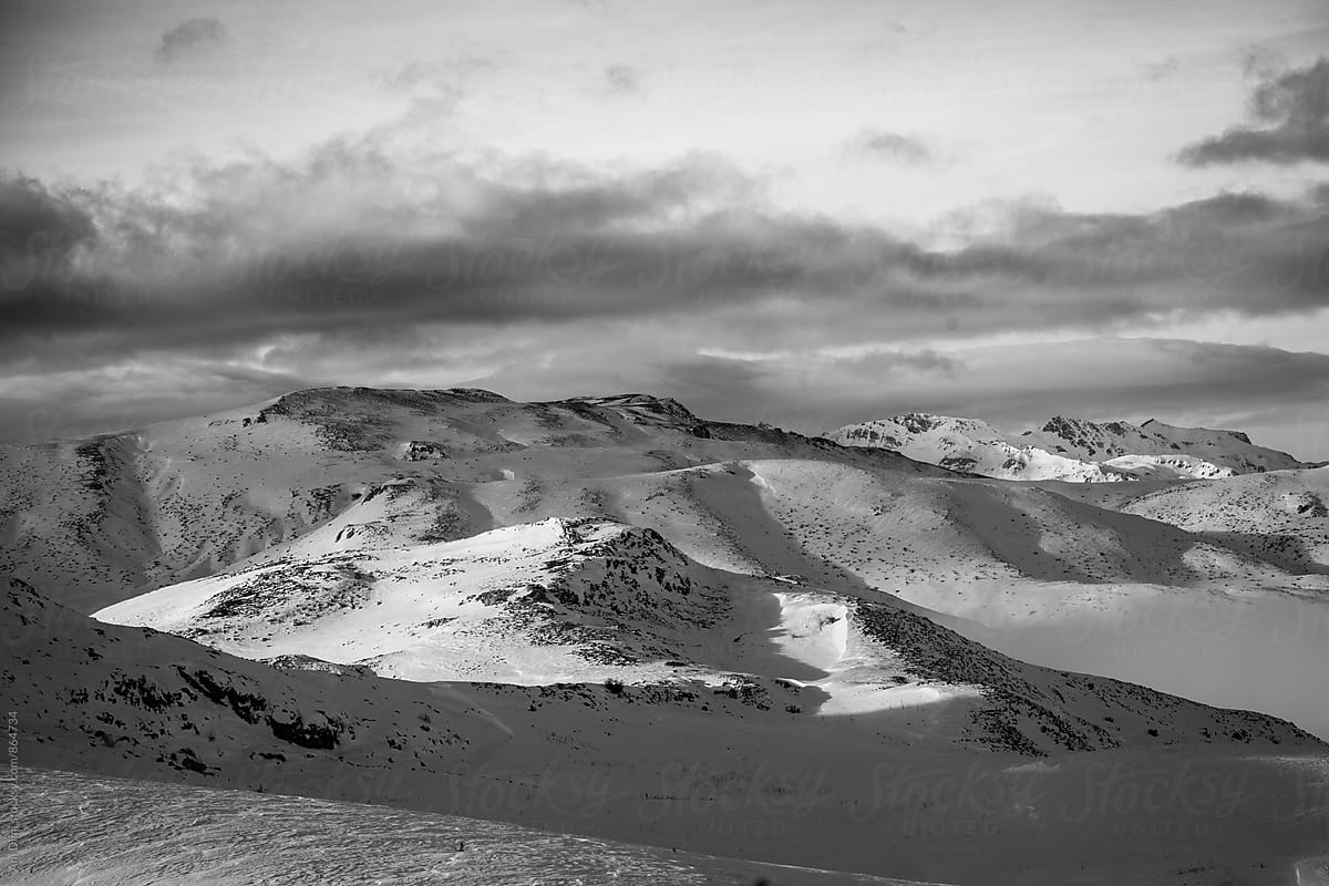 Black and White  winter landscape