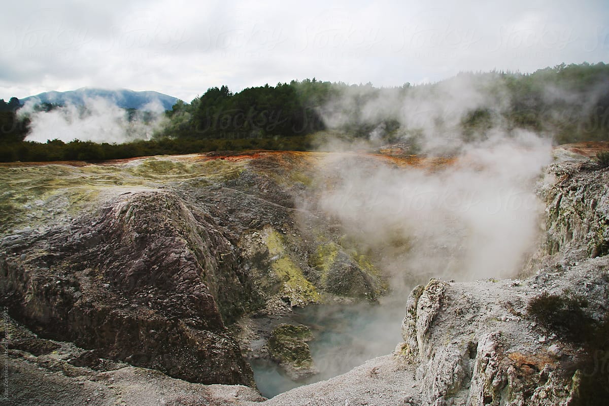 Geothermic landscape, New Zealand