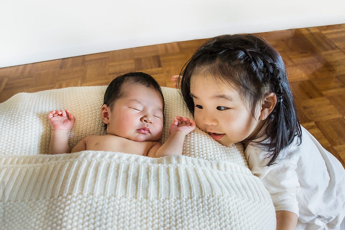 Happy Asian Siblings By Yuko Hirao Sister Newborn