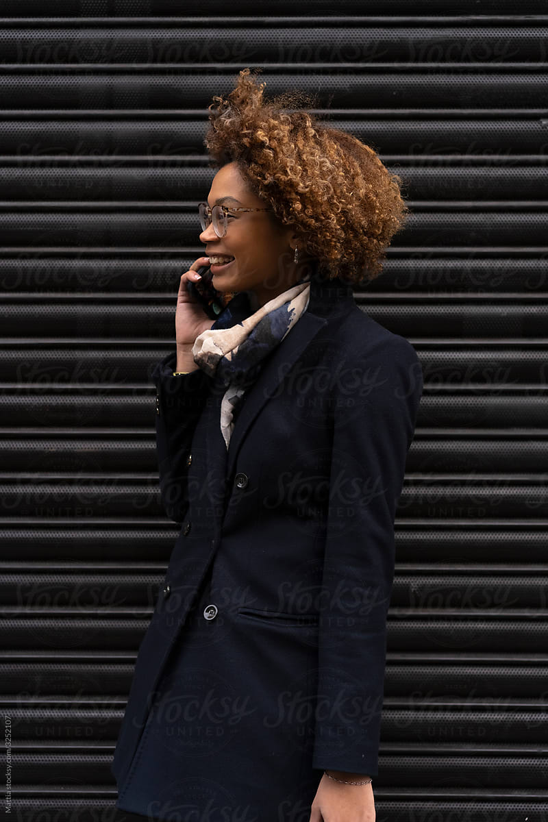 Young Black Businesswoman on the Phone