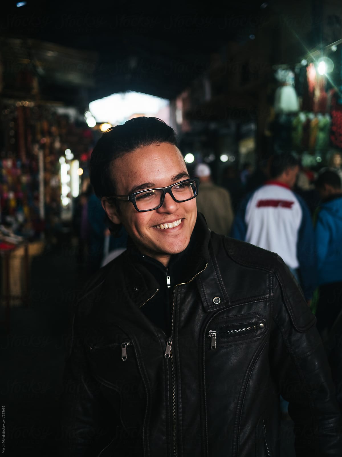 Moroccan man smiling in marakesh city