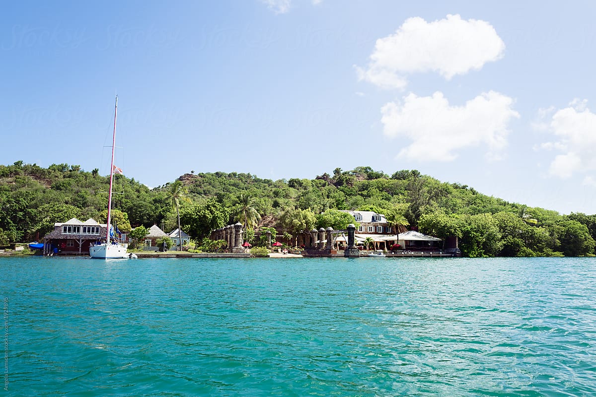 Nelson's Dockyard in Antigua viewed from across the water