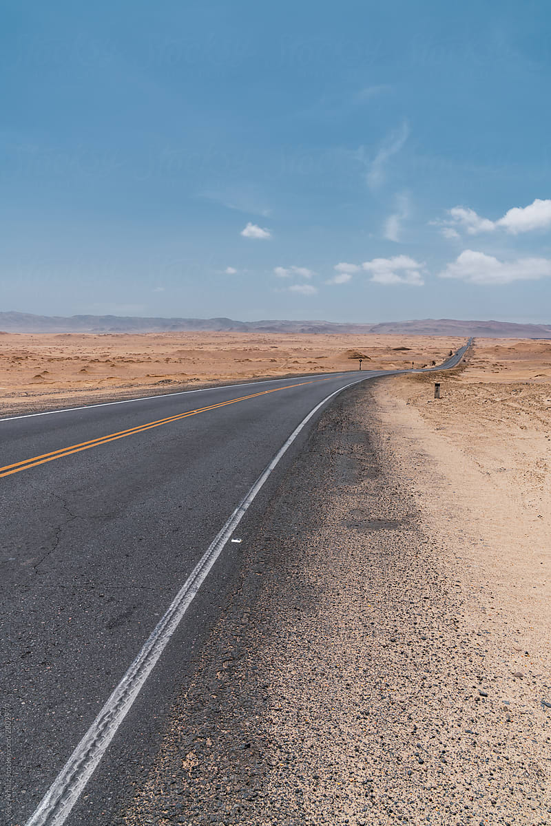 Empty road in the desert