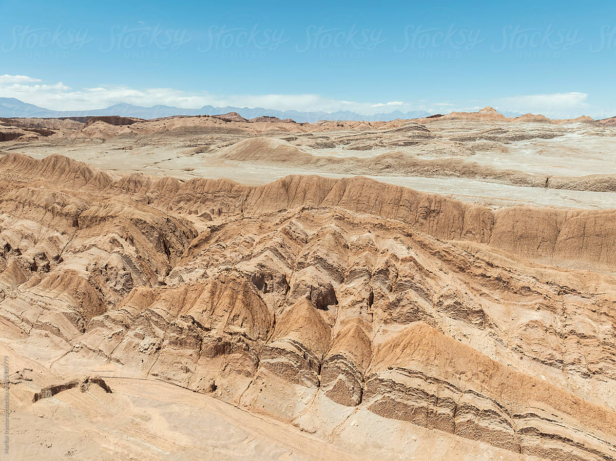 Valley of Moon in the Atacama Desert of Northern Chile,  Aerial View