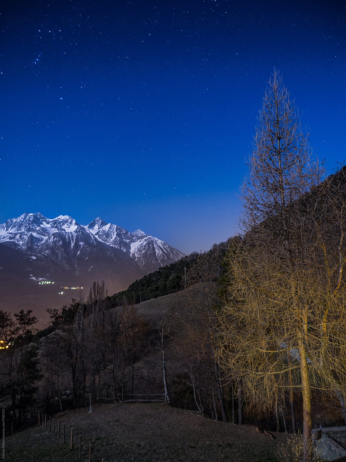 Night sky in the Alps