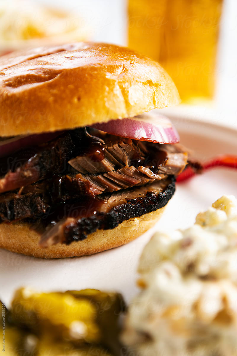 Smoked: Hearty Beef Brisket Sandwich With All The Sides