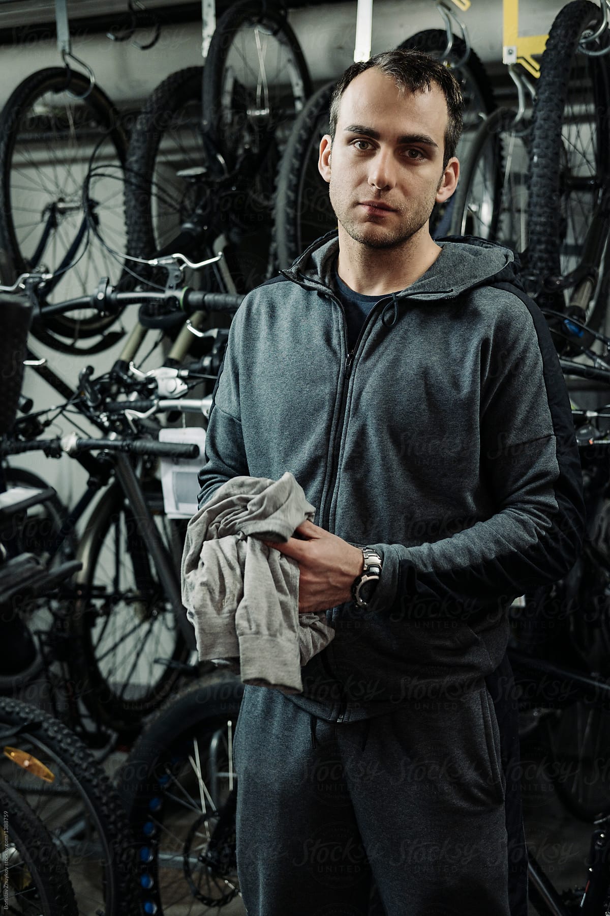 Bicycle mechanic at work