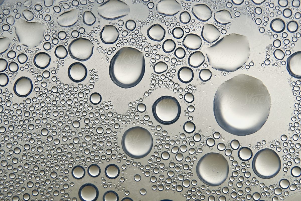 Closeup macro water abstract of condensation