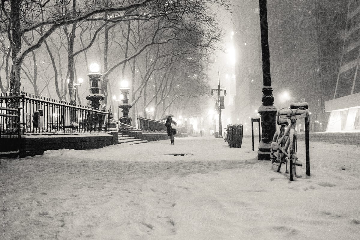 New York Winter - Snow Covered Street