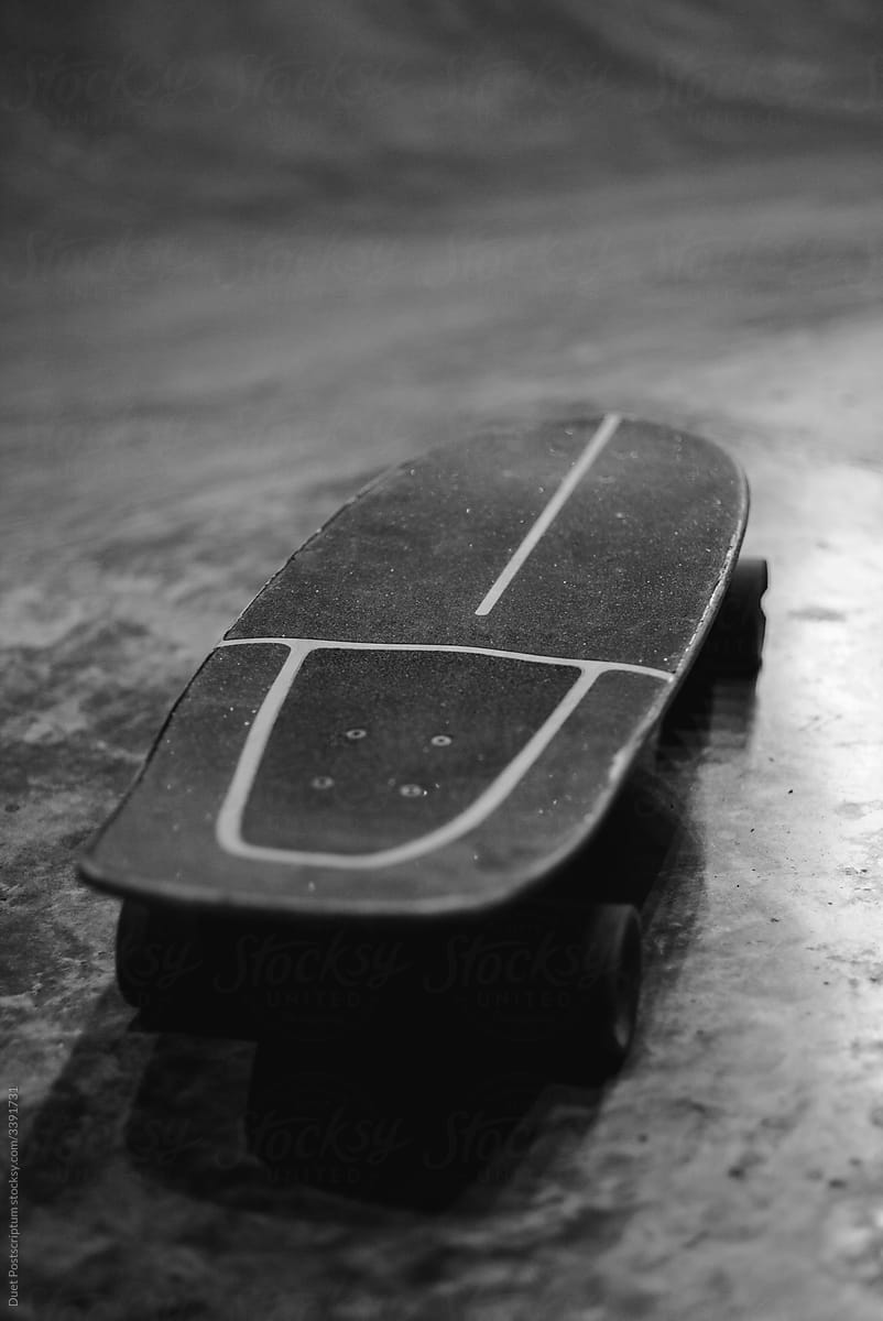 Abstract photo of classic skateboard