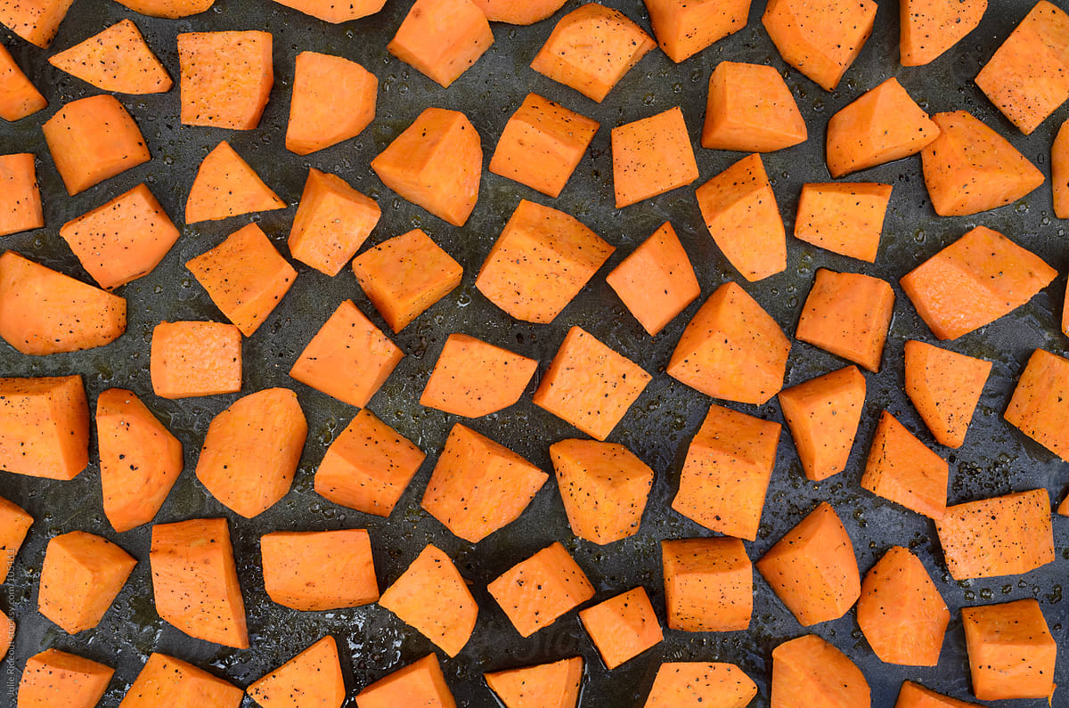Sweet Potatoes Ready to be Roasted