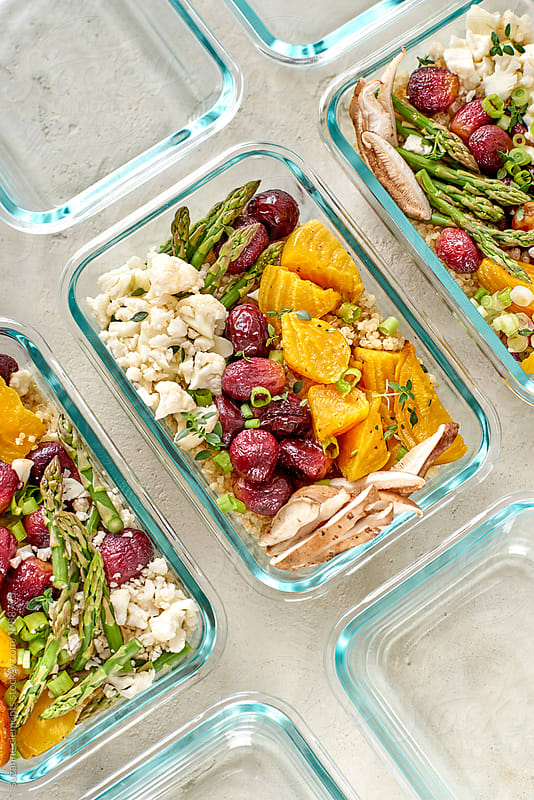 Weekend Meal Planning and Prep in Containers