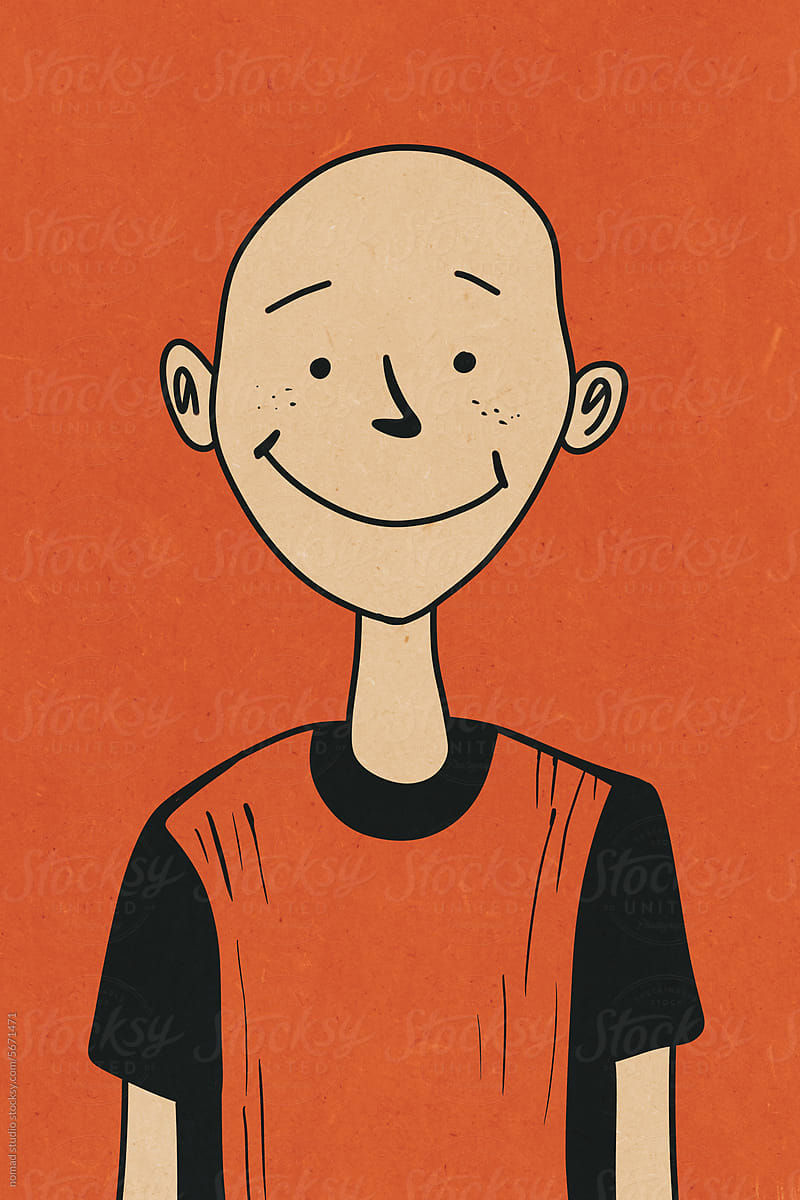 illustration of a smiling boy
