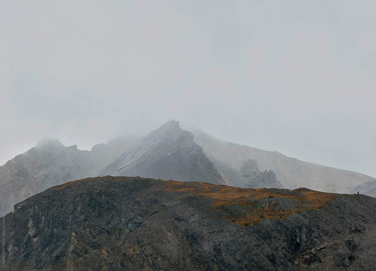 Fog Surrounding Alpine Peak
