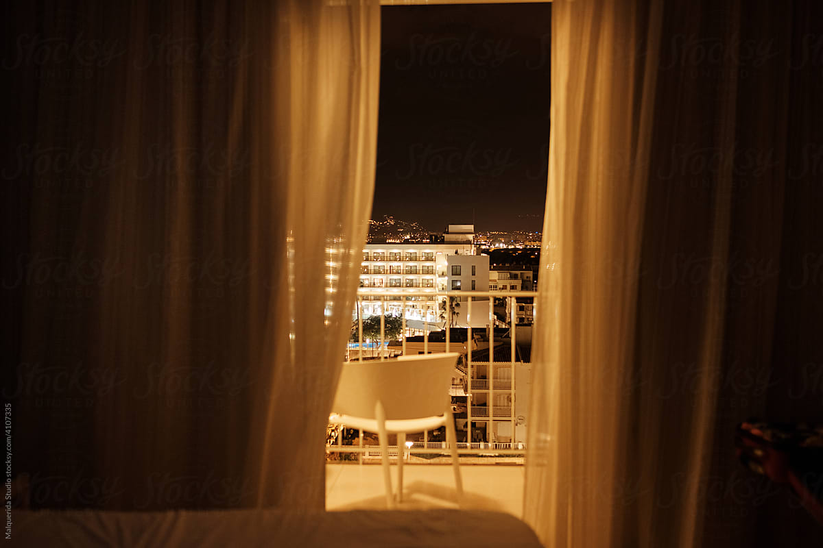 Balcony views in the light night